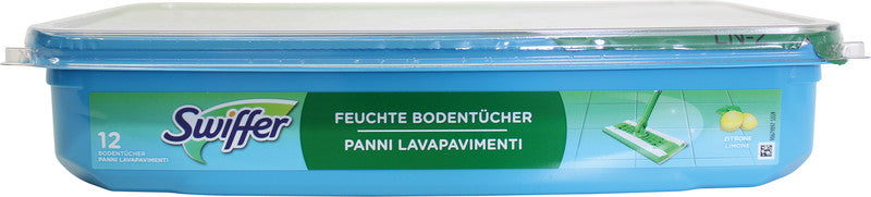 Swiffer Reinigungstücher, feucht – für harte Böden, blau, 12 Stk.