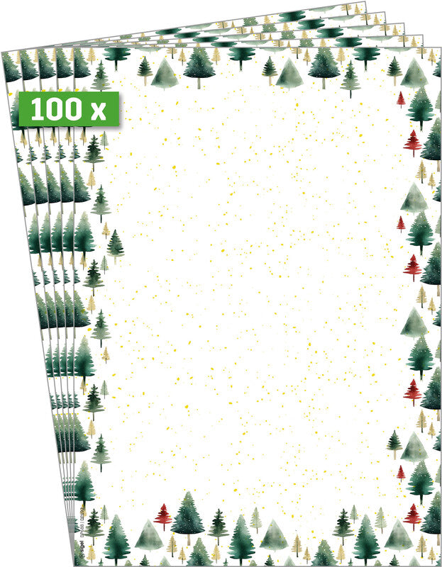 Sigel Schreib-/Motivpapier Little Pins – A4 – 90 g/m² – mehrfarbig – FSC – Pack à 100 Blatt