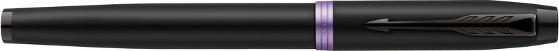 Parker IM Professionals Vibrant Rings – Mittlere Feder – für Rechts- & Linkshänder – Schwarz, Blau – Patronen