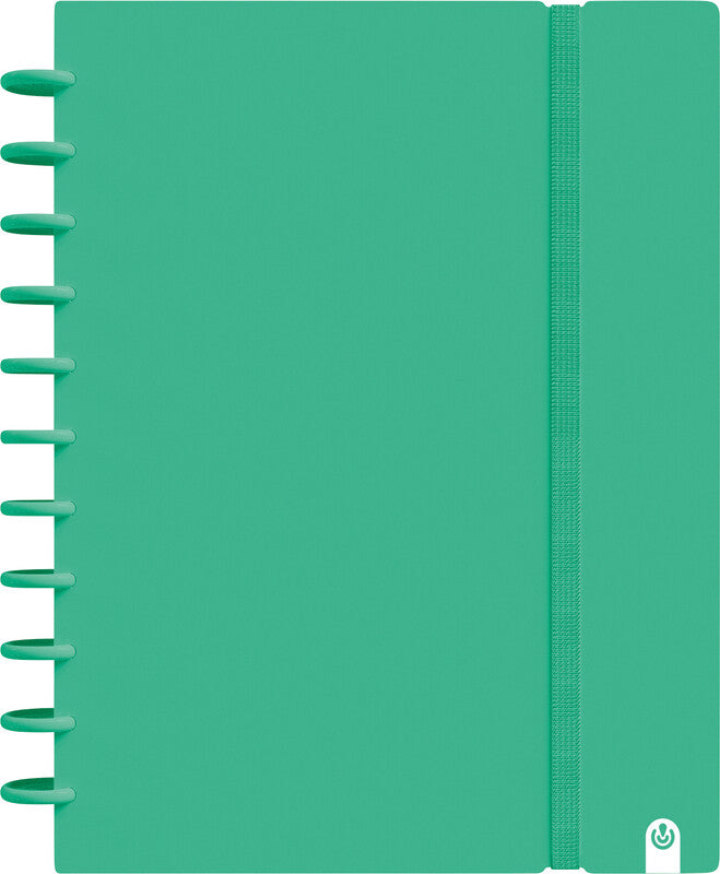 Carchivo Spiralblock A4, kariert, Spiralbindung, 80 Blatt, spezielle Perforierung, 100 g/m² – grün