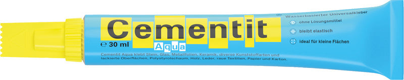 Cementit Aqua Universalkleber – permanent, transparent, lösemittelfrei, 30 ml, für Pergament, Papier u. a.