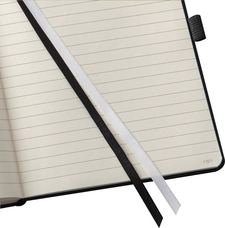 Sigel Notizbuch Conceptum, 108 × 151 mm, liniert, Fadenheftung, 194 Seiten, 80 g/m² – schwarz