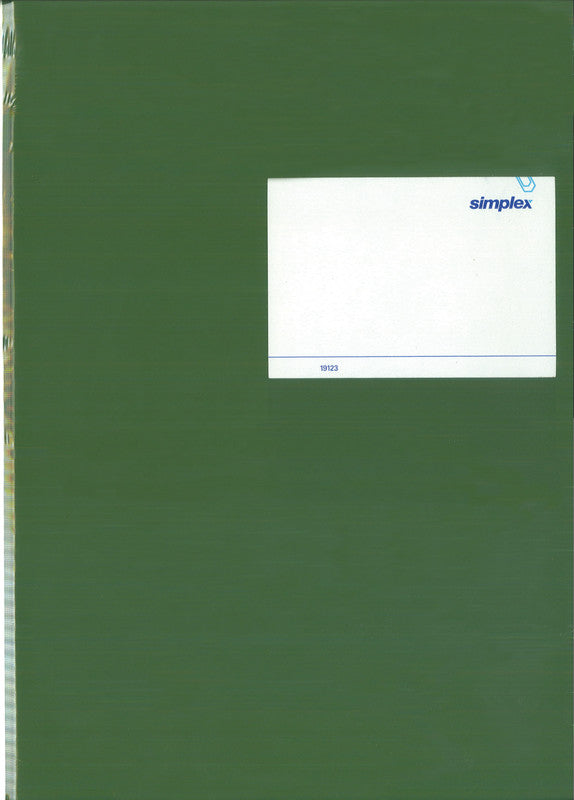 Simplex Statistikbuch, A4, liniert, Fadenheftung, Softcover, 40 Seiten, 100 g/m² – Grün