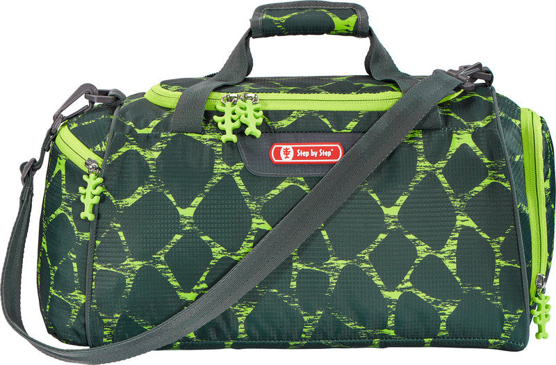 Step by Step Sporttasche CLOUD – 13 l, Motiv Dino Tres, mit Schultergurt, wasserabweisend, 38 × 20 × 23 cm