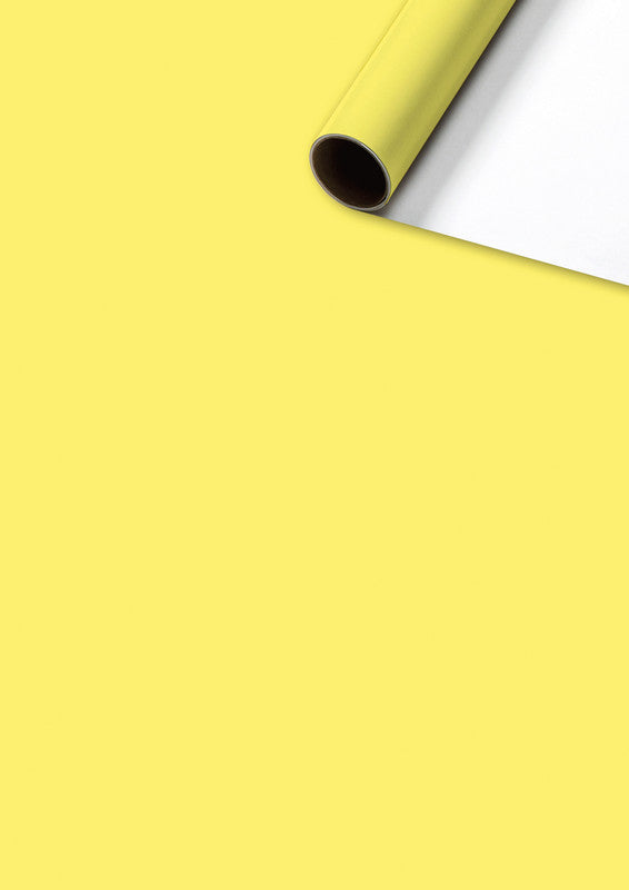Stewo Geschenkpapier Rolle – einfarbig, gelb – 70 cm × 2 m – 70 g/m² Papier