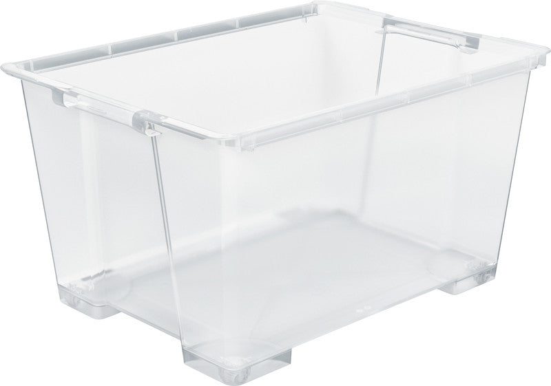 Rotho Aufbewahrungsbox Evo Easy – Kunststoff, transparent, 78,7 × 43,8 × 58,6 cm