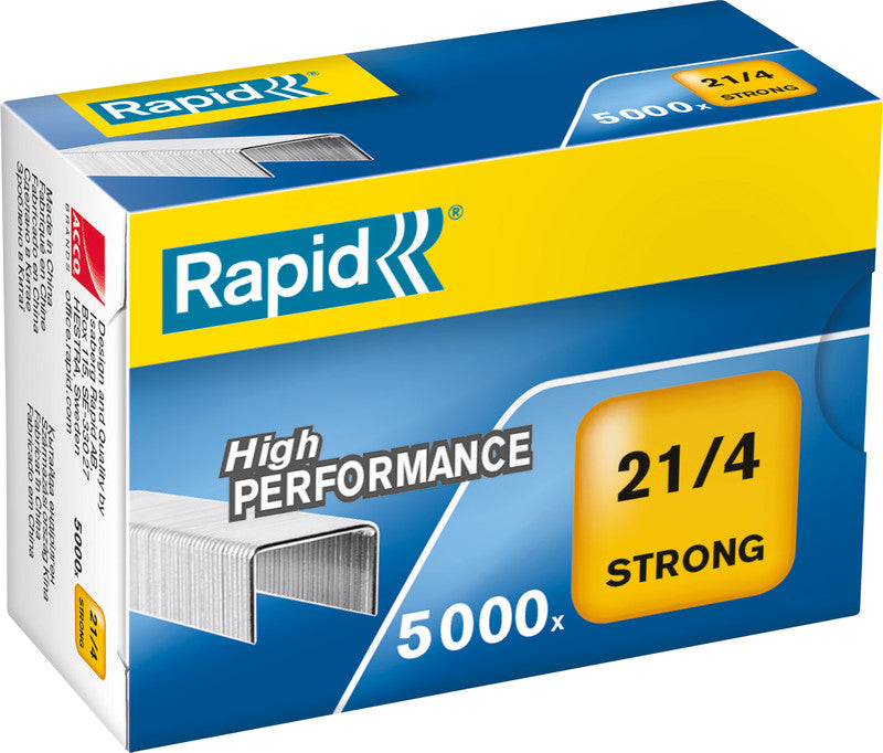 Rapid Heftklammern 21/4 – für Rapid F51, S21, S51 – Metall, silber – 5000 Stk.
