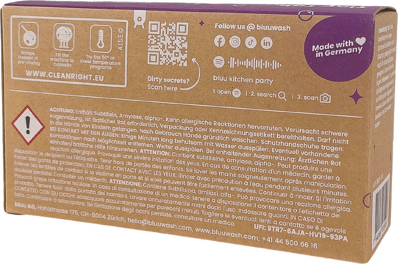 Bluufos Spülmaschinentabs Duftneutral – für Geschirrspüler – 62 Tabs