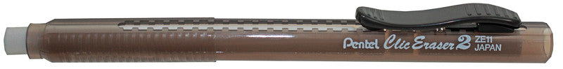 Pentel Radierer – für Bleistifte – 15 × 125 mm – Kunststoff – schwarz transparent