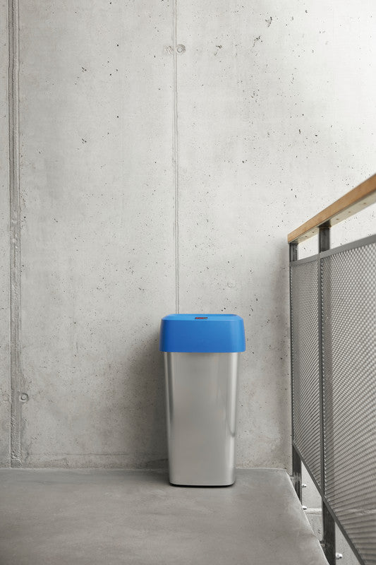 Rothopro Abfallcontainer – 60 l – Kunststoff, silber – B × H × T 390 × 650 × 390 mm – TÜV