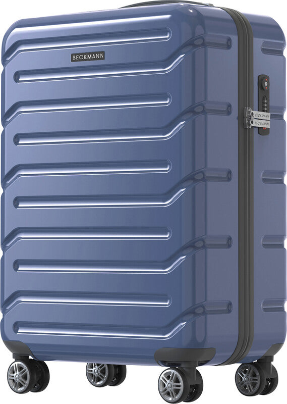 Beckmann Trolley Infinity – Hartschale PC/ABS, 4 Doppelrollen, mit TSA, Blau, 39 × 55 × 21 cm