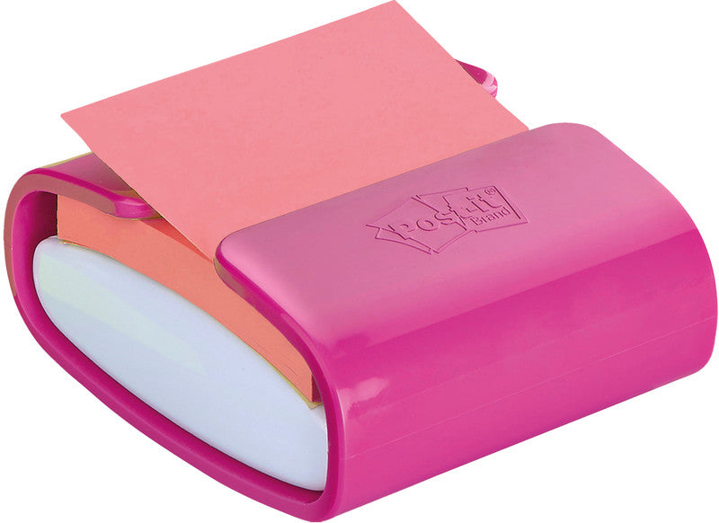Post-It Spender – Kunststoff, pink, 76 × 76 mm