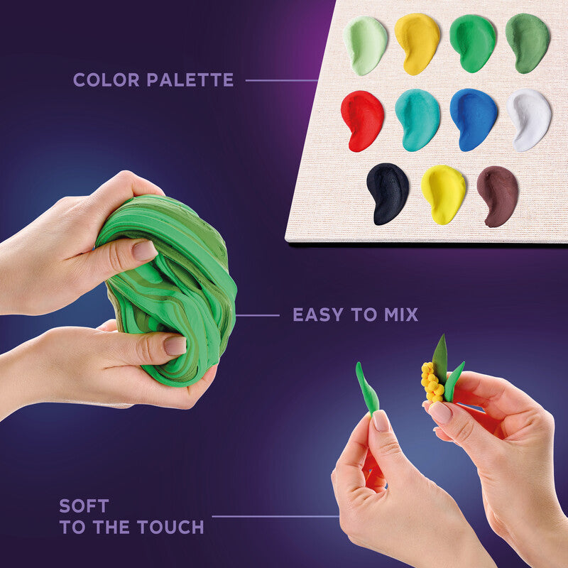 Okto Sensory Art – Modelliermasse-Set Air Clay 3D Nature – ab 14 Jahren – Ø 160 mm