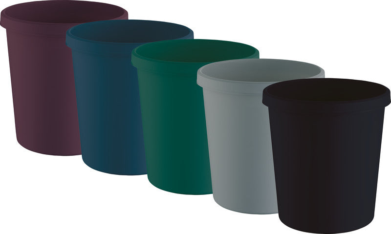 Helit Papierkorb the green german – 18 l – Kunststoff, blau – Ø 310 × H 320 mm