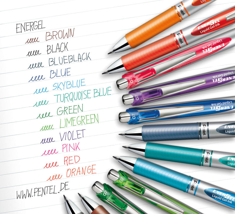 Pentel EnerGel X Gelschreiber – Braun, 0,7 mm, schnelltrocknend, Druck, nachfüllbar