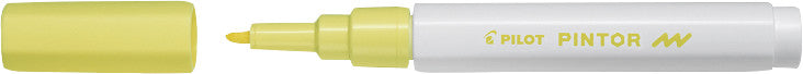 Pilot Pigment-Marker Pintor – Rundspitze 0,9-1,5 mm – Pastellgelb – Für dunkle Oberflächen geeignet