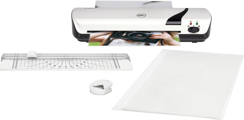 GBC Inspire+ Laminiergerät A4 – 2-Rollen, 75–125 µm, Kaltlamination, Aufheizzeit 4 Min., 250 mm/min, Weiss