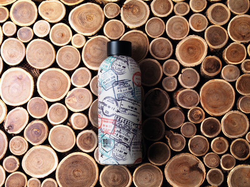 Youbottles Trinkflasche Dual – 5 dl – Edelstahl, isoliert, Schraubverschluss – Street Art World Travel
