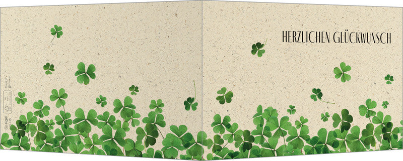 Sigel Grusskarte Luck – A6 (105 × 148 mm) – mit Umschlägen, Text DE, für Inkjet/Laser/Kopierer