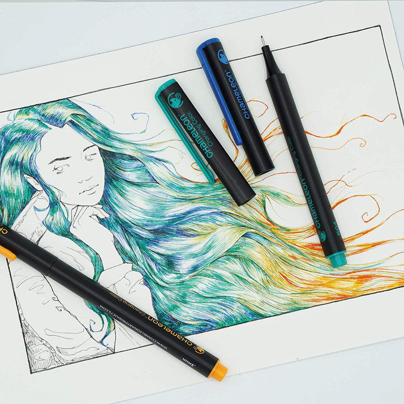 Chameleon Changing Color Fineliner – 6er-Set 0,3 mm – 6 Farben, sortiert