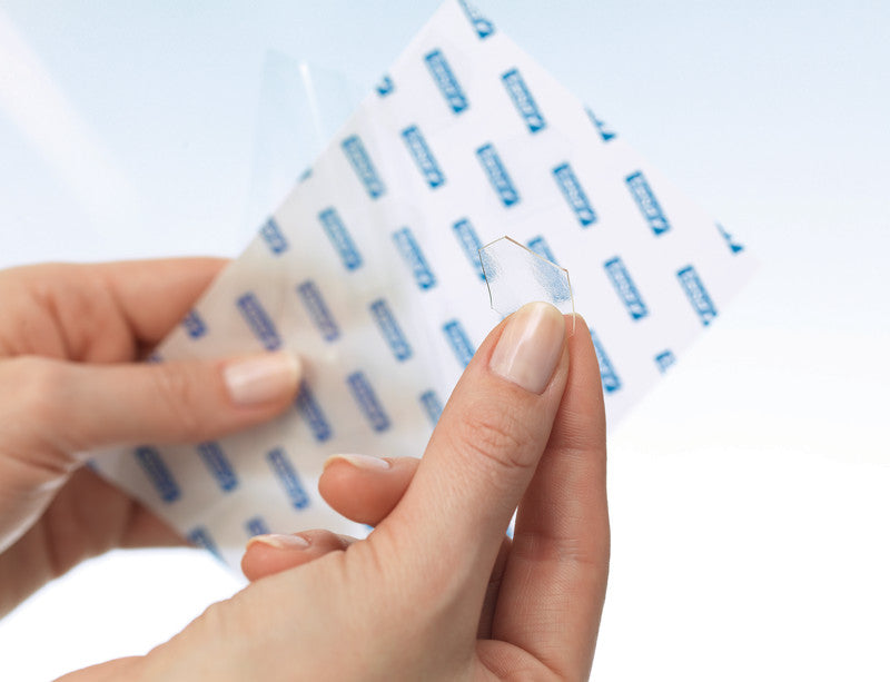 TESA TACK Doppelseitige Klebepads – wiederablösbar, transparent, wiederverwendbar, 36 Stk., für Papier, leicht