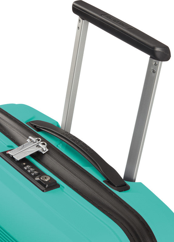 American Tourister Handgepäck-Trolley – Hartschale, 4 Doppelrollen, mit TSA, Aqua Grün, 40 × 50 × 20 cm