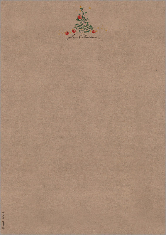 Sigel Motivpapier – A4, 100 g/m², Motiv: Weihnachten mit Äpfeln – für Inkjet, Laser, Kopierer – 100 Blatt