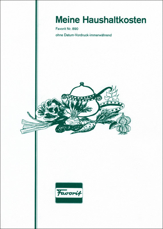 Favorit Formularblock – Meine Haushaltkosten, Deutsch, 24 Blatt, A4
