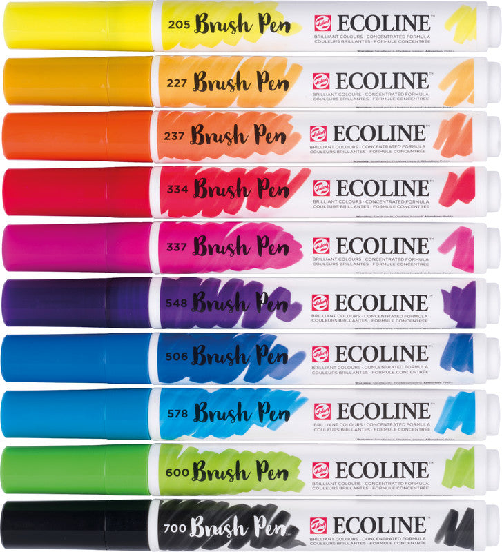 Talens ecoline Filzstifte Basic, auswaschbar, 10 Farben