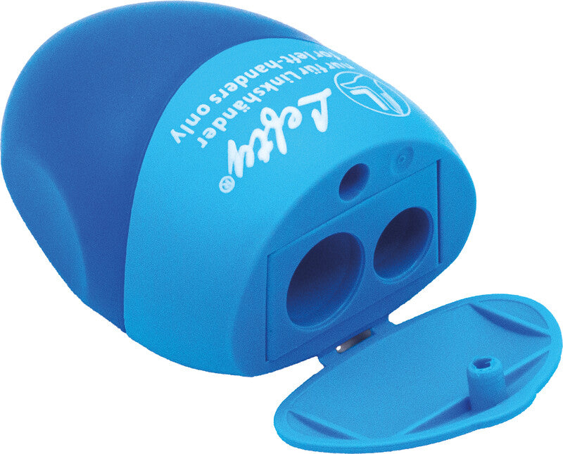 Kum Doppel-Spitzdose – für Ø 8 + 11 mm – Kunststoff – farbig sortiert – Linkshänder