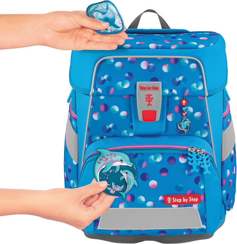 Step by Step Schulrucksack-Set Space – 5-teilig – Dolphin Finja – aus 100% recycelten PET-Flaschen