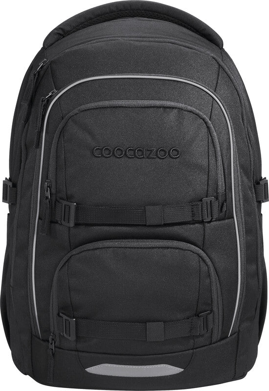 Coocazoo Rucksack Porter – schwarz – 35 l – B 30,0 × H 46,0 × T 23,5 cm – aus 100% recycelten PET-Flaschen