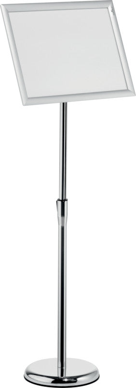 Durable Infoständer – für A3 Hoch-/Querformat, silber, Metall, 250 × 250 × 1290 mm
