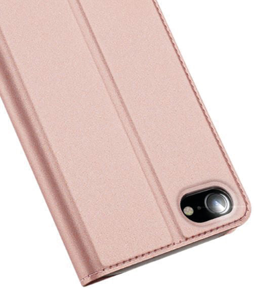 Dux Ducis Booklet-Hülle – für Apple iPhone SE (2020) – Roségold – Kunstleder – mit Kartenfach