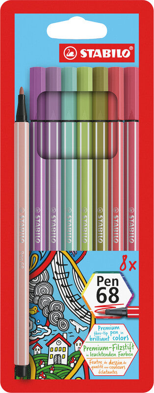 STABILO Filzstifte, Strichbreite 1 mm, 8 Farben