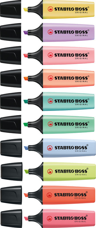 STABILO BOSS Original Arty Textmarker Set 5 Farben – Keilspitze, 2–5 mm, nachfüllbar