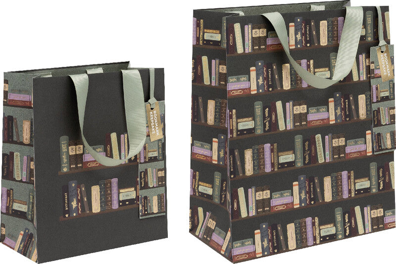 Glick Geschenktasche 'Book Club' – 20 × 10 × 22,5 cm, Papier, mit Satinband