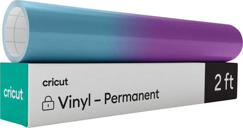 Cricut Glänzende Vinylfolie, selbstklebend – türkis/violett – 30 × 60 cm – für Cricut Schneideplotter