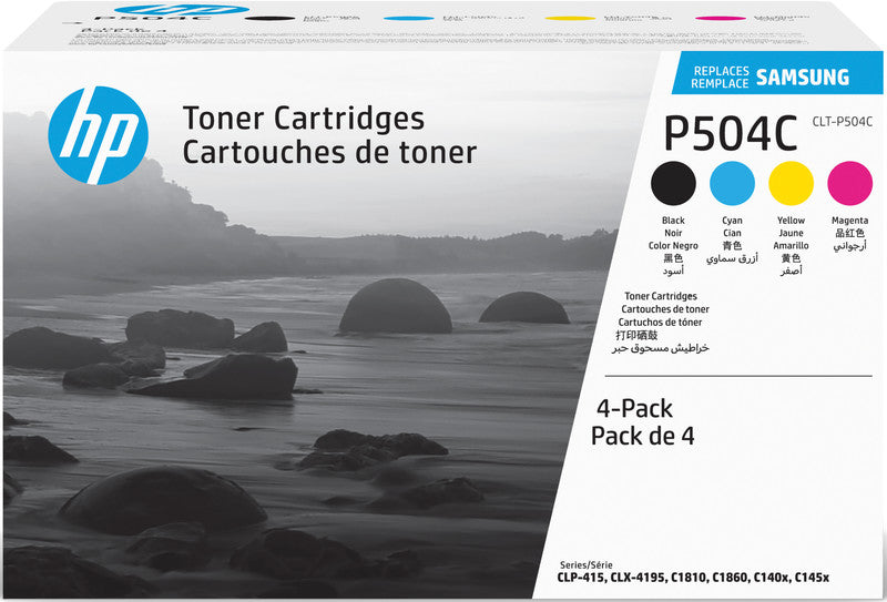 HP Samsung – Toner-Multipack CLT-P504C – BK/C/M/Y, schwarz 2500, C/M/Y 1800 Seiten