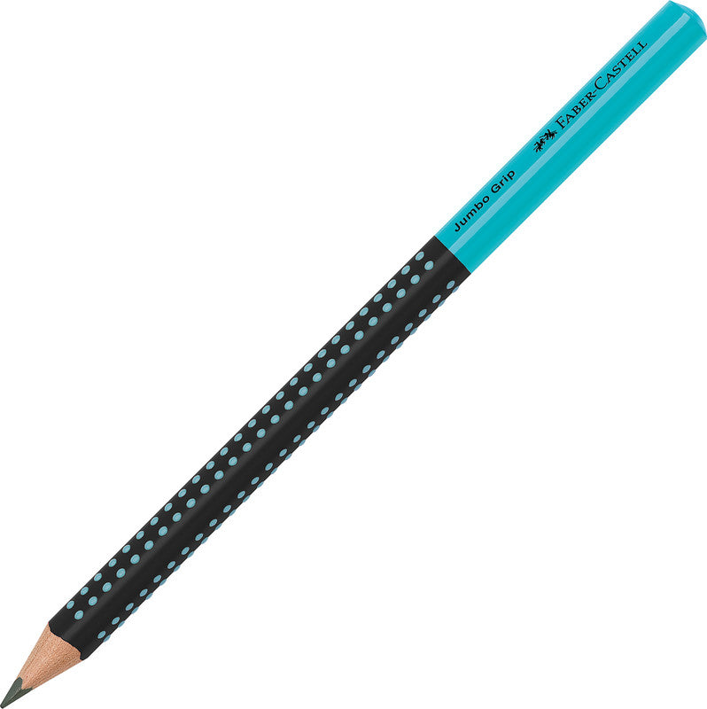 Faber-Castell Grip Two Tone Bleistift, Dreikant, Jumbo B Mine Ø 3,25 mm Schwarz/Pink