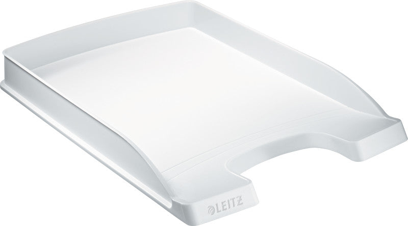 Leitz Briefkorb – mit Beschriftungsfeld, matt, weiss, B 255 × H 35 × T 357 mm, Serie Slim