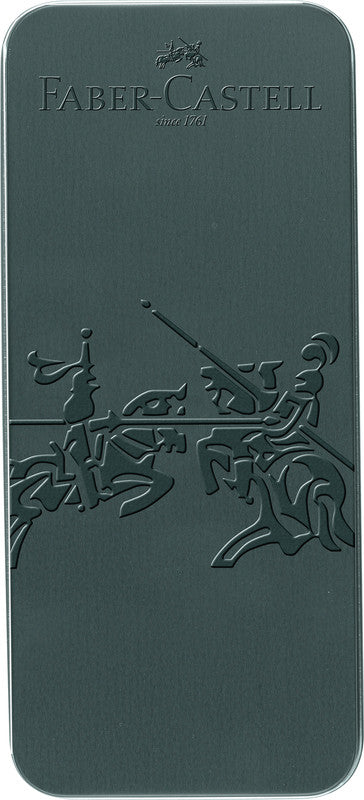 Faber-Castell Grip Edition Schreibset – Kugelschreiber XB & Füllfederhalter M – Blau – Metalletui – 2-teilig