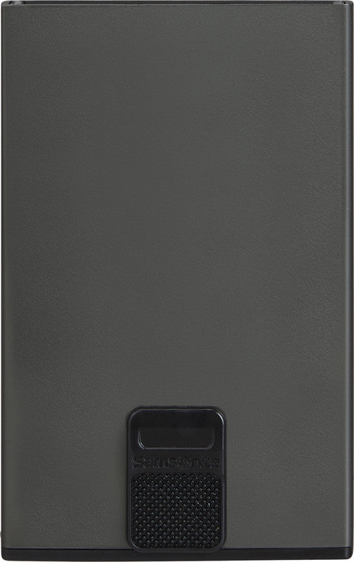 Samsonite Schiebeportemonnaie – 64 × 102 mm, Leder, Anthrazit – 1 Stück