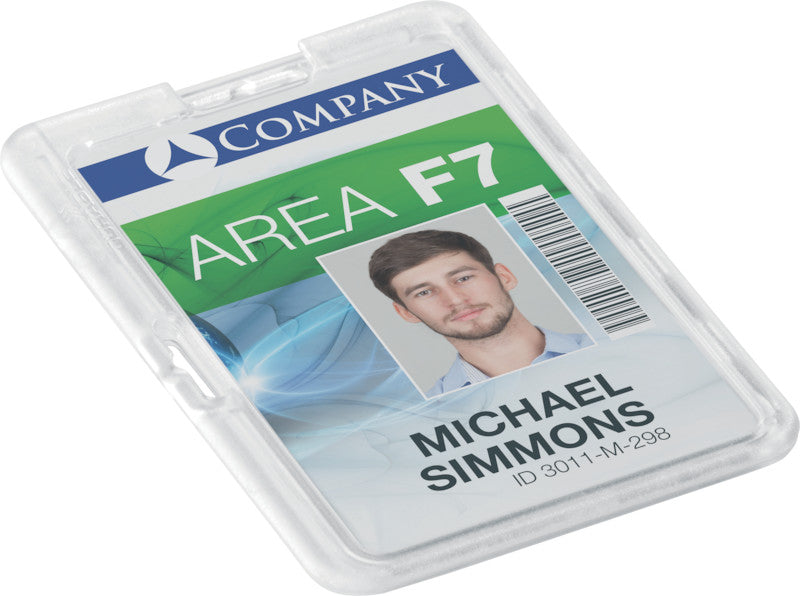 Durable Ausweishalter – für Betriebsausweise – 85 × 54 mm, Kunststoff, transparent – 10 Stück