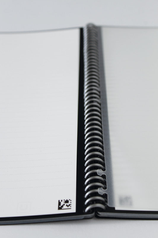 Rocketbook Spiralbuch, A5, liniert, 70 Seiten – schwarz, für ROCKETBOOK App