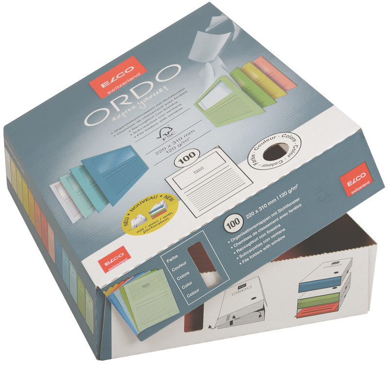 Elco Sichtmappe A4 – Goldgelb, Papier, 100er-Pack