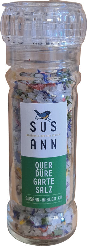 Sus ann Bio-Gewürzmischung Blüten-Salz in Mühle – 100 g