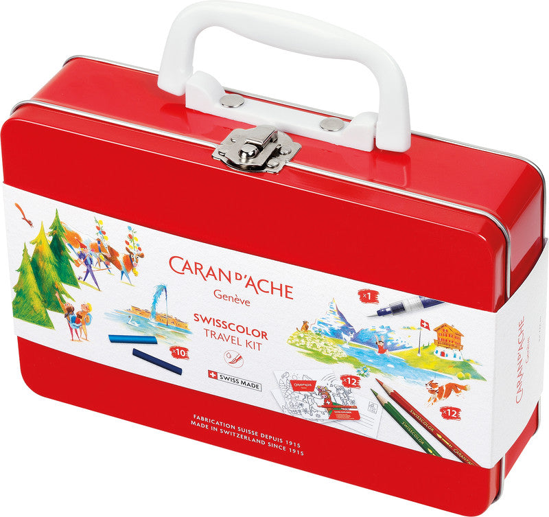 Caran d-Ache Caran d'Ache – Bastelset Swisscolor – 12 Farbstifte – 200 × 145 × 52 mm