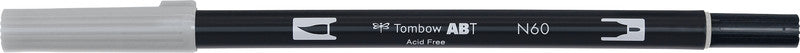 Tombow Pinselstift – Cool Gray 6, Kunststoffschaft, 1er-Pack, wasservermalbar, geruchsarm