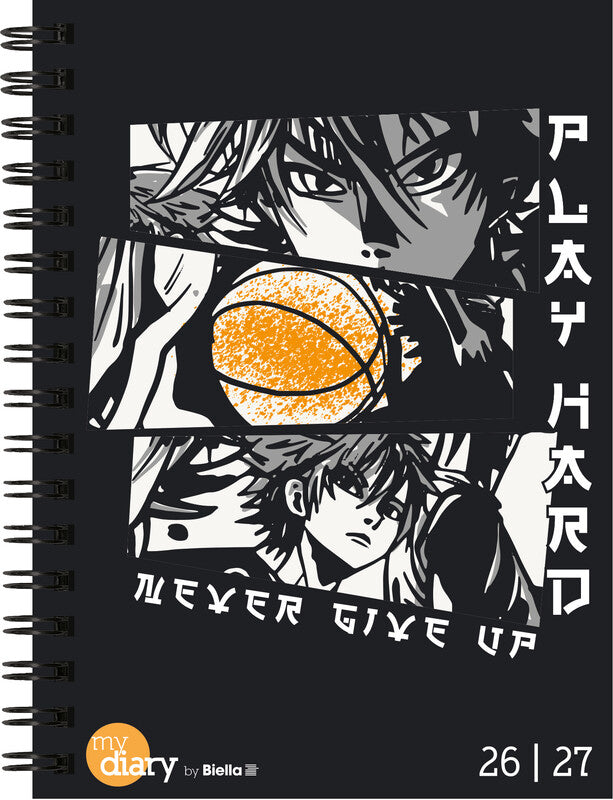 Biella mydiary Schüleragenda – 1 Woche/2 Seiten, Wire-O, 12 × 16,5 cm, Aug–Jul, Anime, FSC